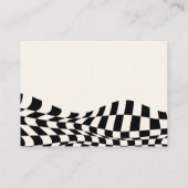 Retro geruit patroon oud geld Trouwkledij Informatiekaartje (Achterkant)