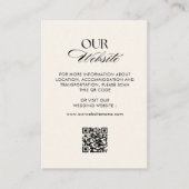 Retro geruit patroon QR code bruiloft website Informatiekaartje (Voorkant)