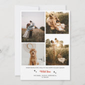 Retro geruite boog familie foto feestdagenkaart (Achterkant)