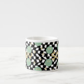 Retro geruite en verlichtende bouten Naam Kind Mok (Voorkant)