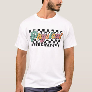 Retro geruite fysieke therapie PT-team T-shirt