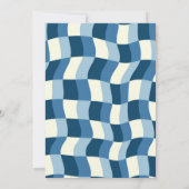 Retro geruite golf pool party verjaardag kaart (Achterkant)