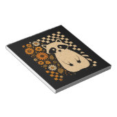 Retro Geruite Halloween Wasbeer Notitieblok (Schuin)