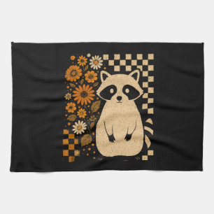Retro Geruite Halloween Wasbeer Theedoek