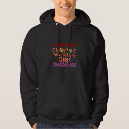 Retro geruite Happy Valentijnsdag Hoodie
