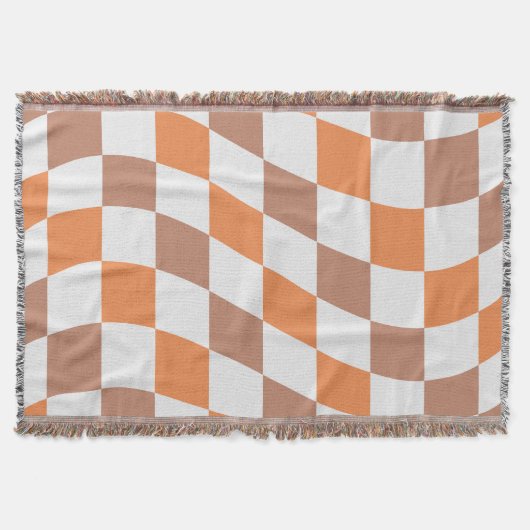 Retro geruite herfst franje deken (Voorkant)