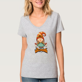 Retro geruite herfsttruck Hallo herfst achter T-sh T-shirt