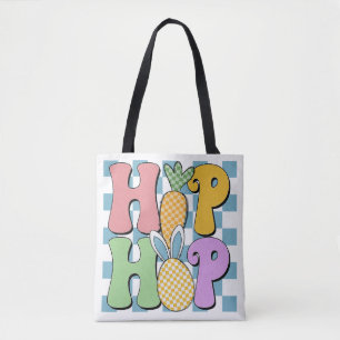 Retro geruite Hip Hop Tote Bag