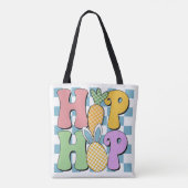 Retro geruite Hip Hop Tote Bag (Achterkant)
