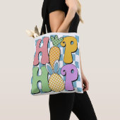 Retro geruite Hip Hop Tote Bag (Dichtbij)
