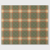Retro geruite mid-century kerst cadeaupapier (Vlak)