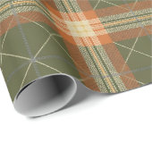Retro geruite mid-century kerst cadeaupapier (Rol Hoek)