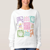 Retro geruite pastel paascoquette trui (Voorkant)