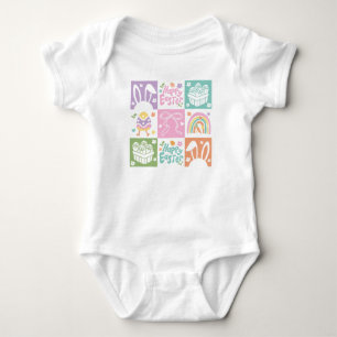 Retro Geruite Pastel Pasen Coquette Romper