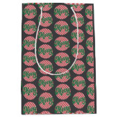 Retro geruite Prettig Kerstfeest  Medium Cadeauzakje (Voorkant)