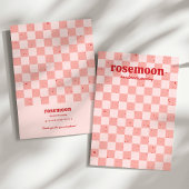 Retro geruite sieraden Kaart rood