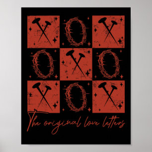 Retro Geruite Valentijn Xoxo De Originele Liebesbr Poster