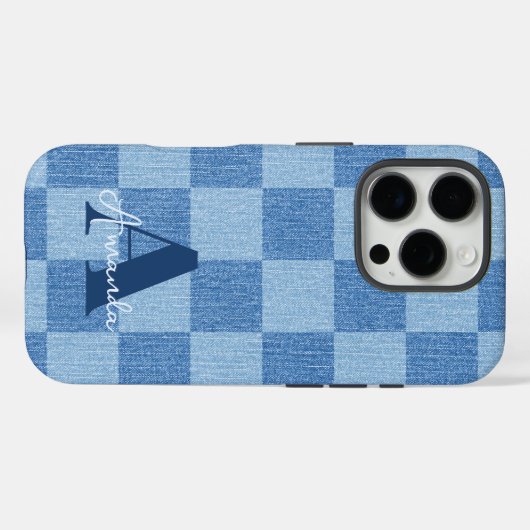 Retro geruite vervaging Case-Mate iPhone case (Achterkant (horizontaal))