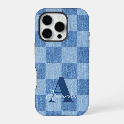 Retro geruite vervaging iPhone hoesje (Achterkant)