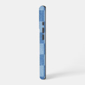Retro geruite vervaging iPhone hoesje (Linkerkant)