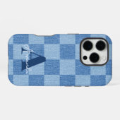 Retro geruite vervaging iPhone hoesje (Achterkant horizontaal)
