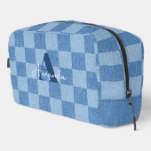 Retro geruite vervaging toilettasje (Rechterhoek)