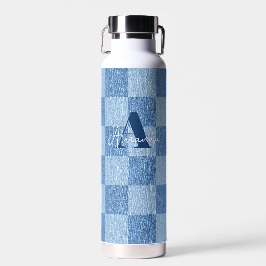 Retro geruite vervaging waterfles (Voorkant)