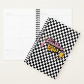 Retro Geruite zwart-wit lerarenleven Planner (Display)