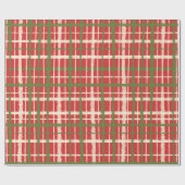 Retro  geschilderd kerstpatroon cadeaupapier (Vlak)