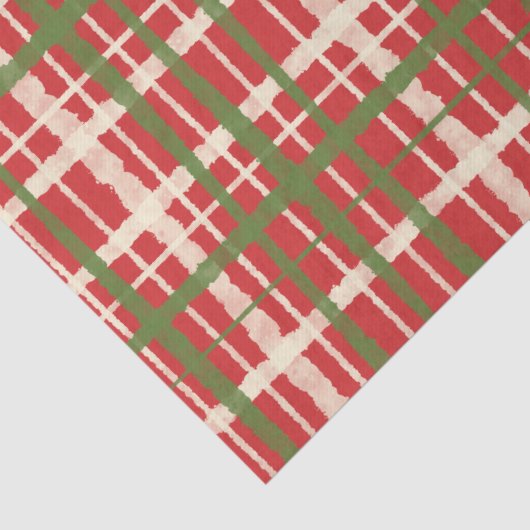 Retro geschilderd kerstpatroon tissuepapier (Detail)