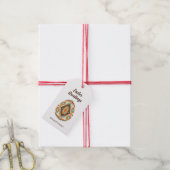 Retro Geschilderd Paasei  Cadeaulabel (Met Touw)