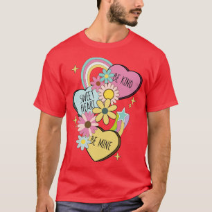 Retro Gesprek Harten Be Kind Liefje Be Mi T-shirt