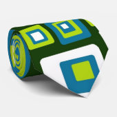 Retro gestapeld-tegel stropdas (Opgerold)