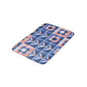 Retro gestileerde bloemen: mozaïekpatroon. badmat (Gekanteld)