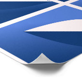 Retro gestileerde bloemen: mozaïekpatroon. poster (Hoek)