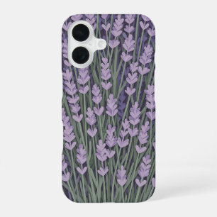Retro gestileerde lavendel bos iPhone 16 hoesje