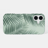 Retro gestileerde tropische fronds iPhone 16 hoesje (Achterkant horizontaal)
