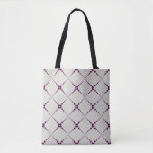 Retro gestippeld geometrisch patroon tote bag (Voorkant)