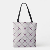 Retro gestippeld geometrisch patroon tote bag (Achterkant)