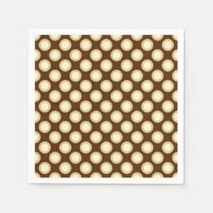 Retro gestippeld met omcirkelde stippen, chocolade servet