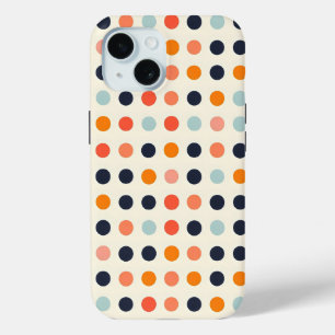 Retro-gestippeld patroon iPhone 15 case