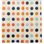 Retro-gestippeld patroon douchegordijn (Voorkant)