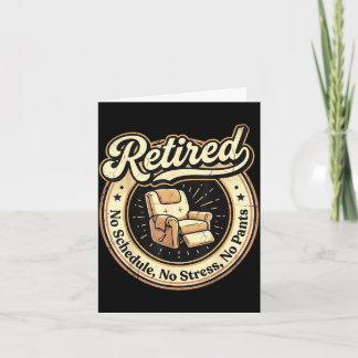 Retro gestopte relax stoel stress grappig kaart