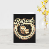 Retro gestopte relax stoel stress grappig kaart (Gele Bloem)
