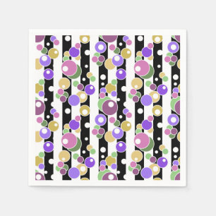 Retro, gestreept en stippen servet