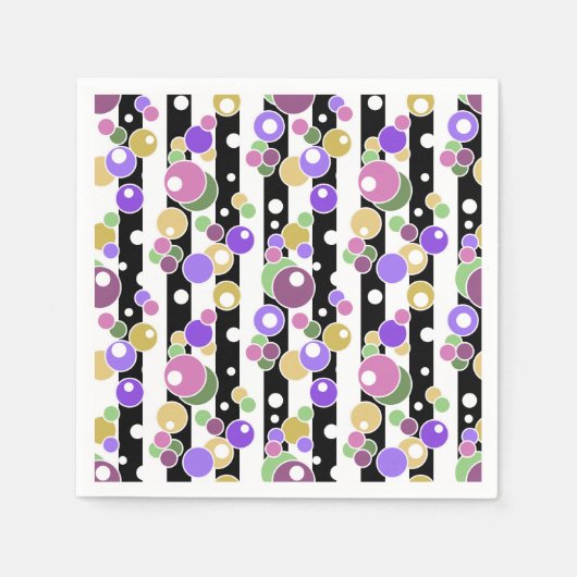 Retro, gestreept en stippen servet (Voorkant)