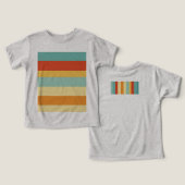 Retro gestreept kleurenpatroon (Ontwerp Voorkant & Achterkant)