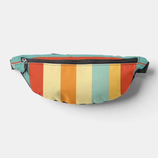 Retro gestreept kleurenpatroon heuptasje (Liggend)