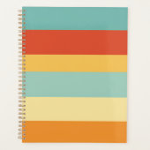 Retro gestreept kleurenpatroon planner (Voorkant)