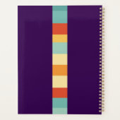 Retro gestreept kleurenpatroon planner (Achterkant)